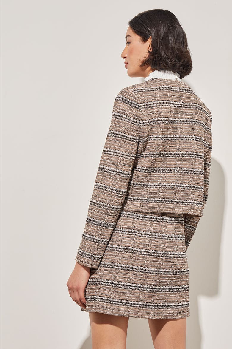 Button Front Heritage Jacket, Alternate, color, Java/Black/Ivory