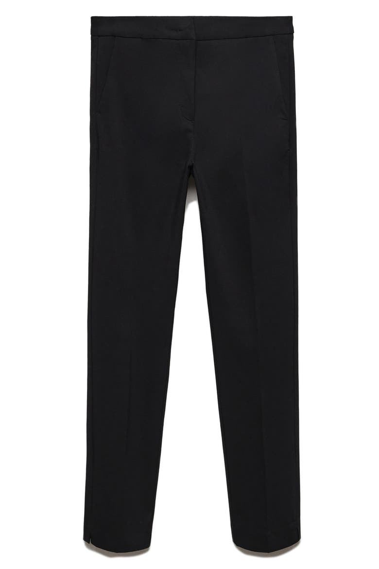Slim Fit Crop Pants, Alternate, color, BLACK