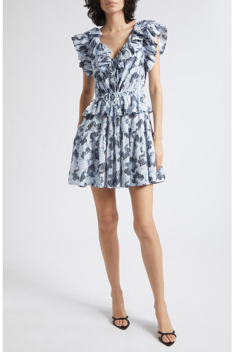 Celie Abstract Print Minidress, Main, color, CIEL