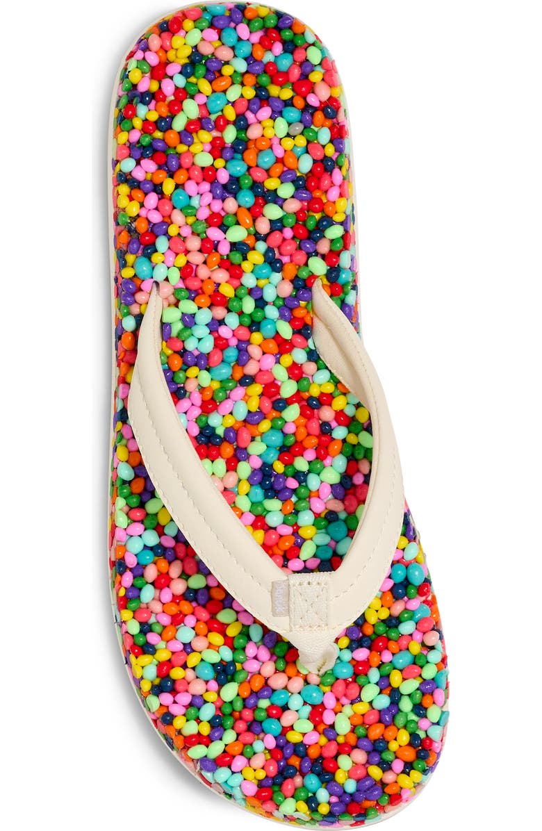 Sanuk Bubblecush Flip Flop, Alternate, color, Rainbow Confetti
