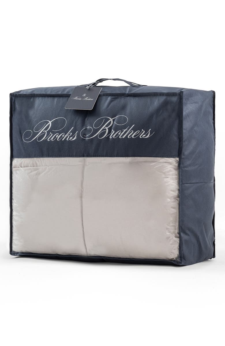 Brooks Brothers Goose Down Fill Comforter, Alternate, color, Silver