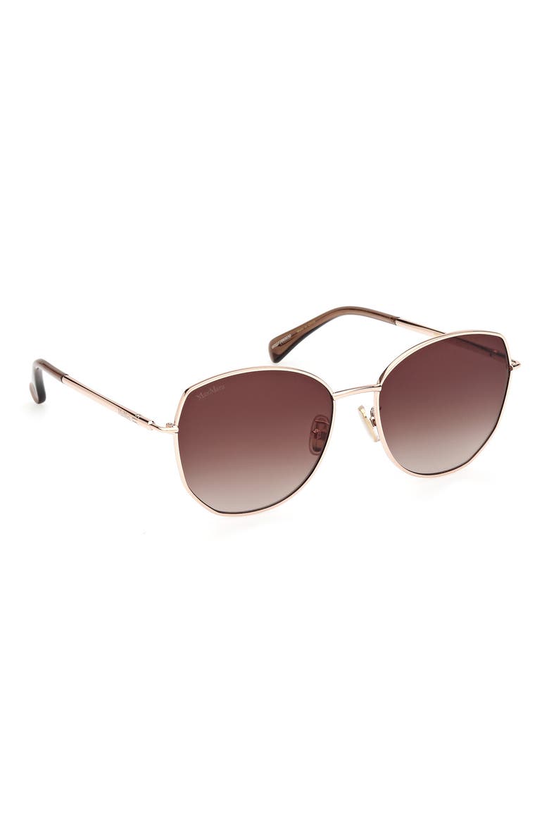 58mm Round Sunglasses, Alternate, color, GOLD / GRADIENT BROWN