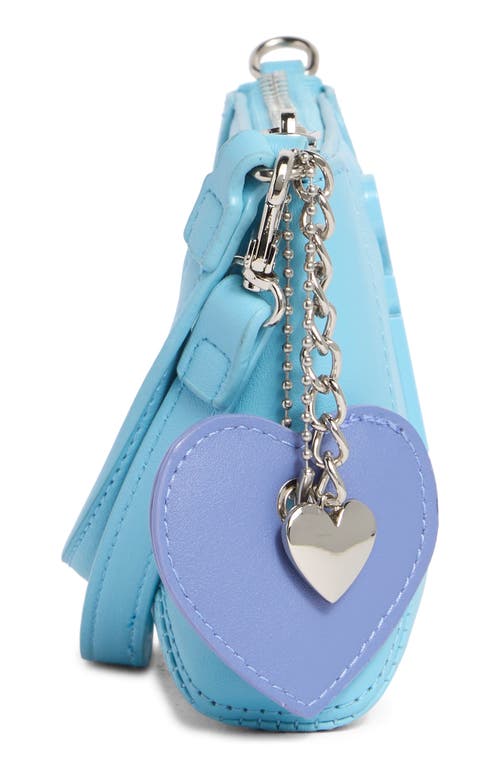 Steve Madden Zip Pouch Wristlet In Blue