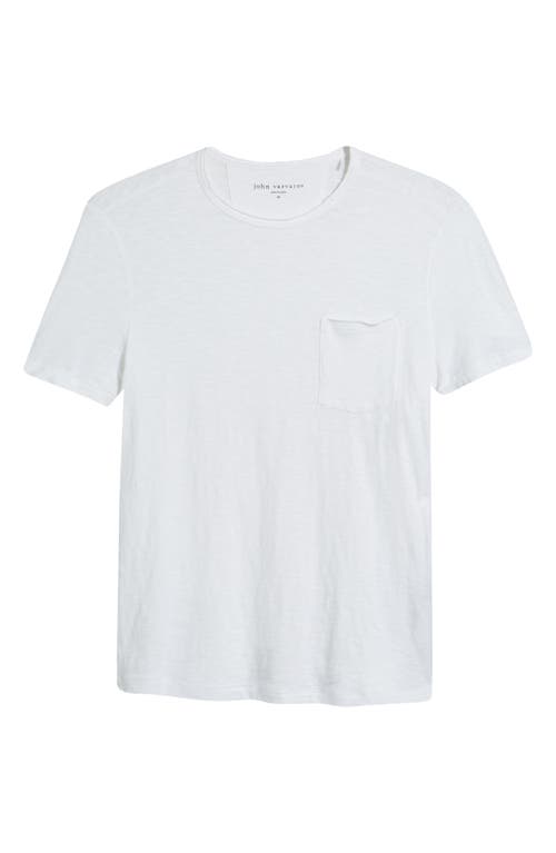John Varvatos Cooper Washed Cotton Slub T-shirt In White