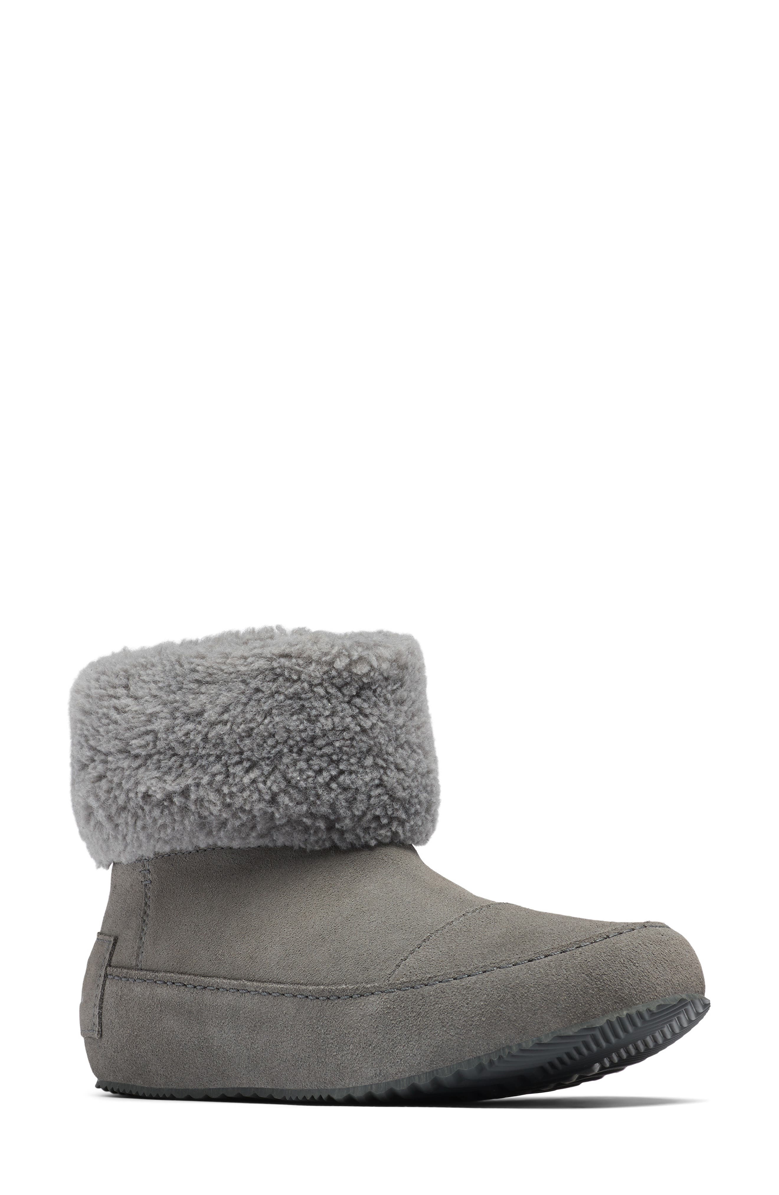 Go Stumptown Faux Fur Lined Bootie, Main, color, QUARRY/ GRILL