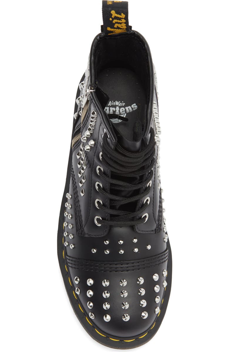 Dr. Martens 1460 Black Atlas Studded Boot, Alternate, color, Black
