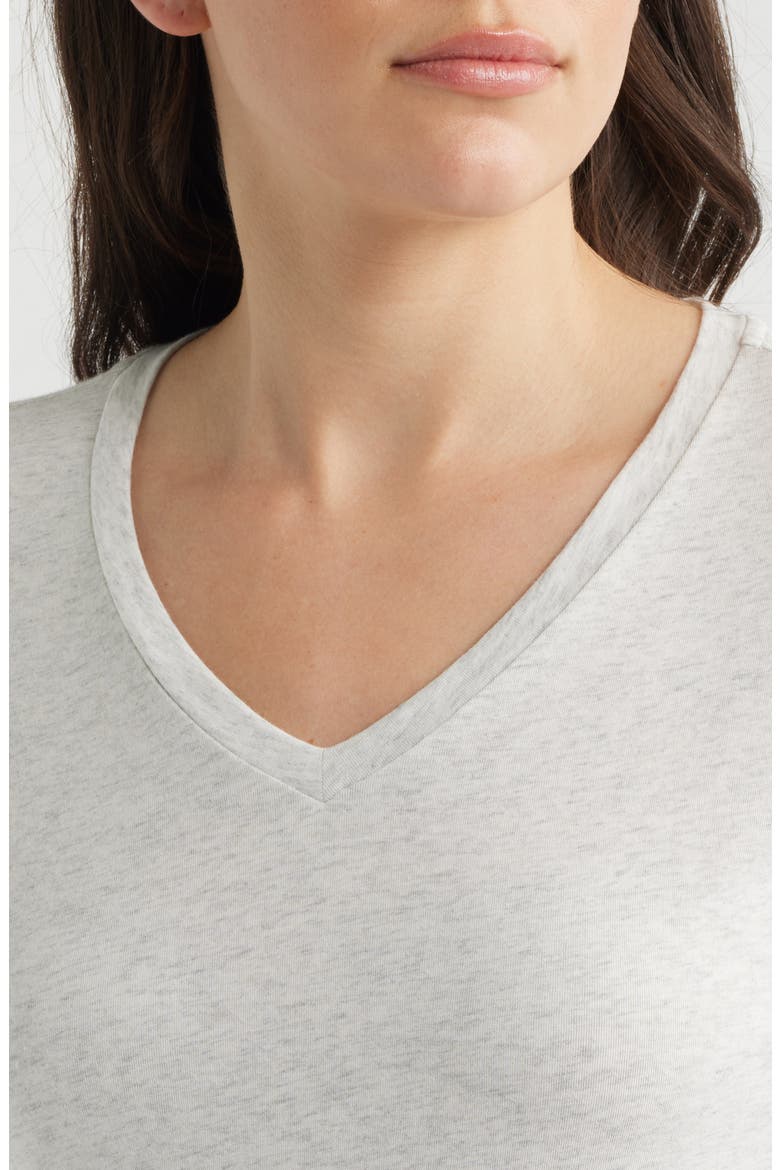 V-Neck Long Sleeve T-Shirt, Alternate, color, SEA SALT