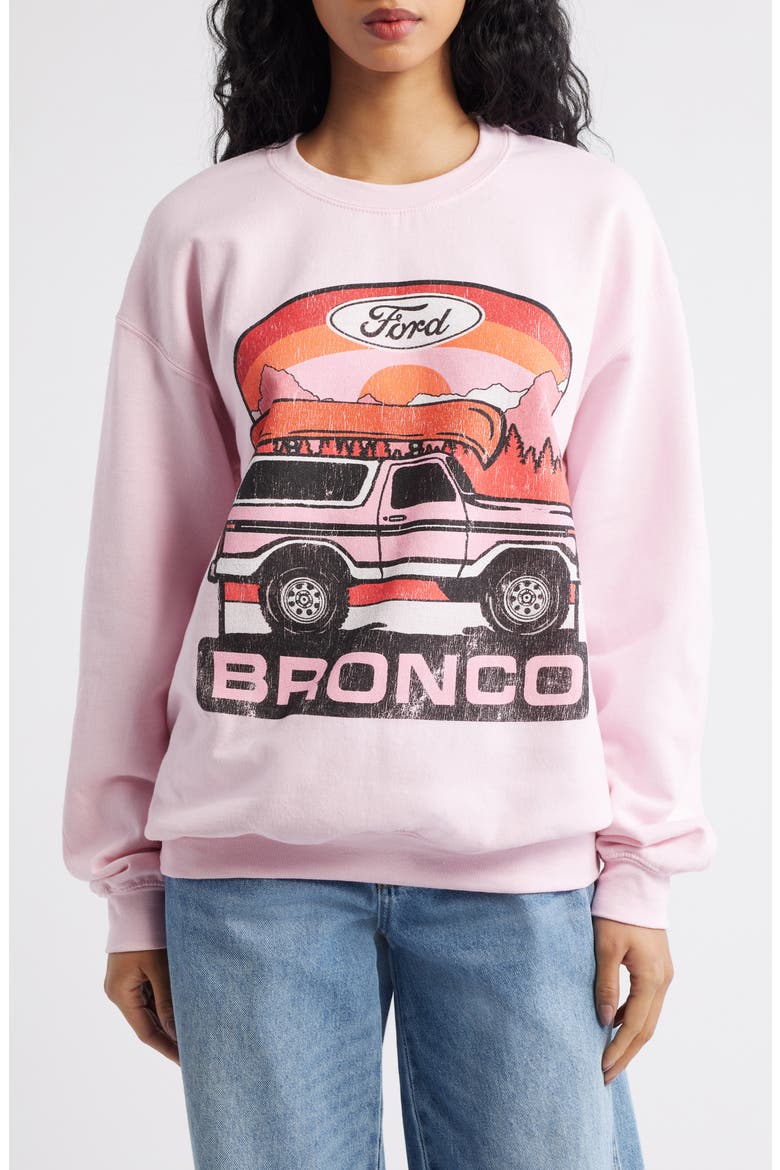 Bronco Graphic Sweatshirt, Main, color, PINK