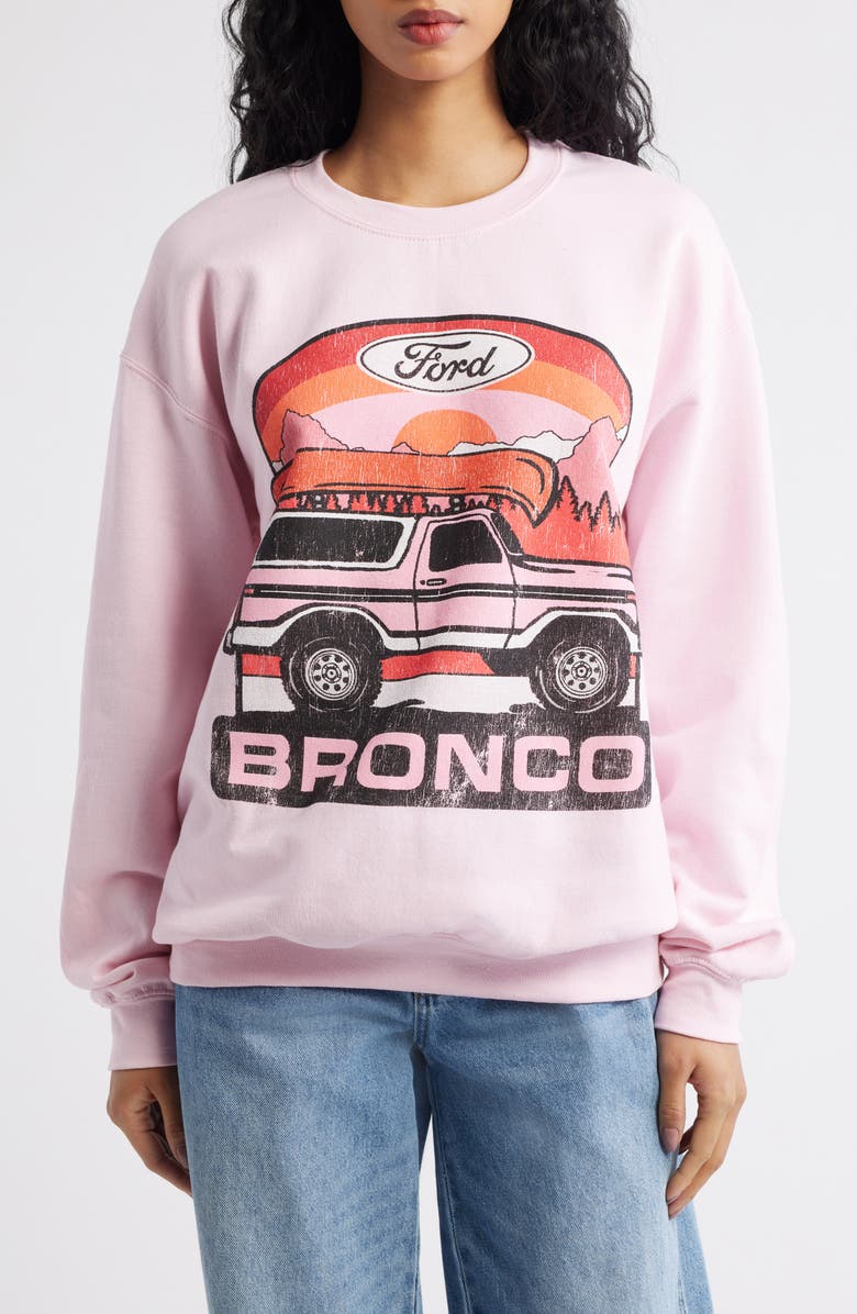 Merch Traffic Bronco Graphic Sweatshirt, Main, color, Pink