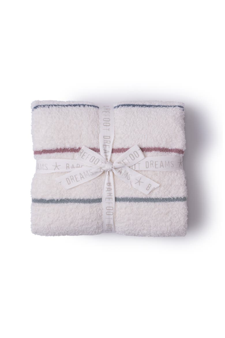 CozyChic® Rainbow Stripe Throw Blanket, Main, color, CREAM MULTI