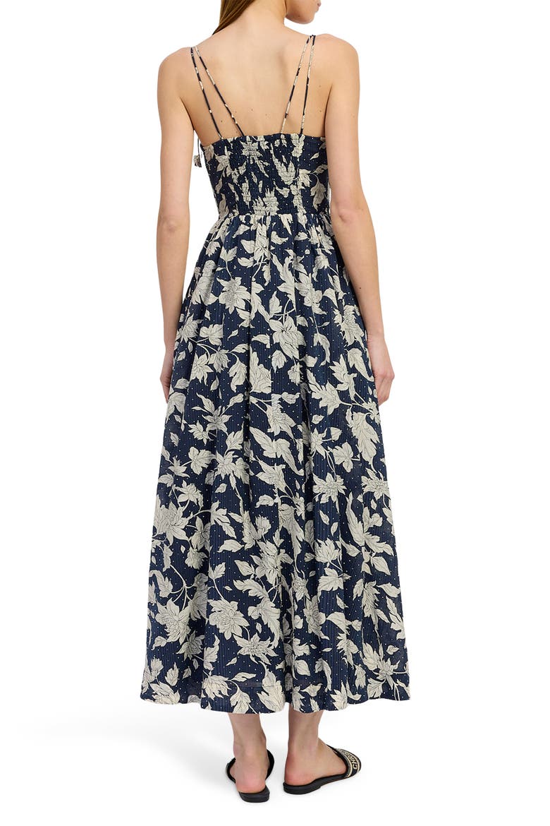 Madeline Floral Maxi Dress, Alternate, color, NAVY IVORY