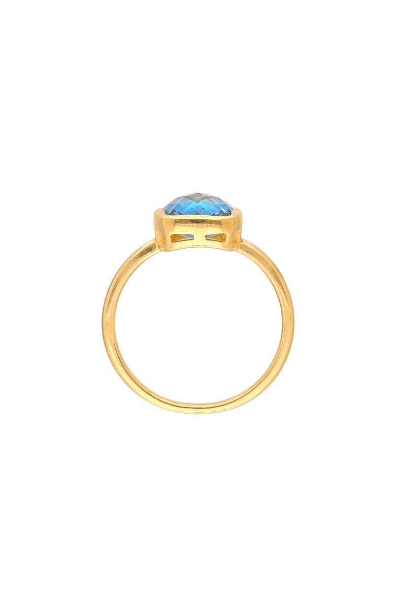 YS GEMS Bezel Set London Blue Topaz Ring, Alternate, color, Blue