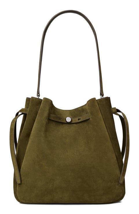 Large Romy Suede Bucket Bag