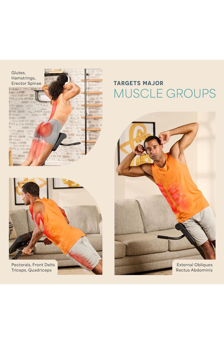 Lifepro Sculpt Trainer Roman Chair leg extension machine for Home Gym, Alternate, color, Black Lite