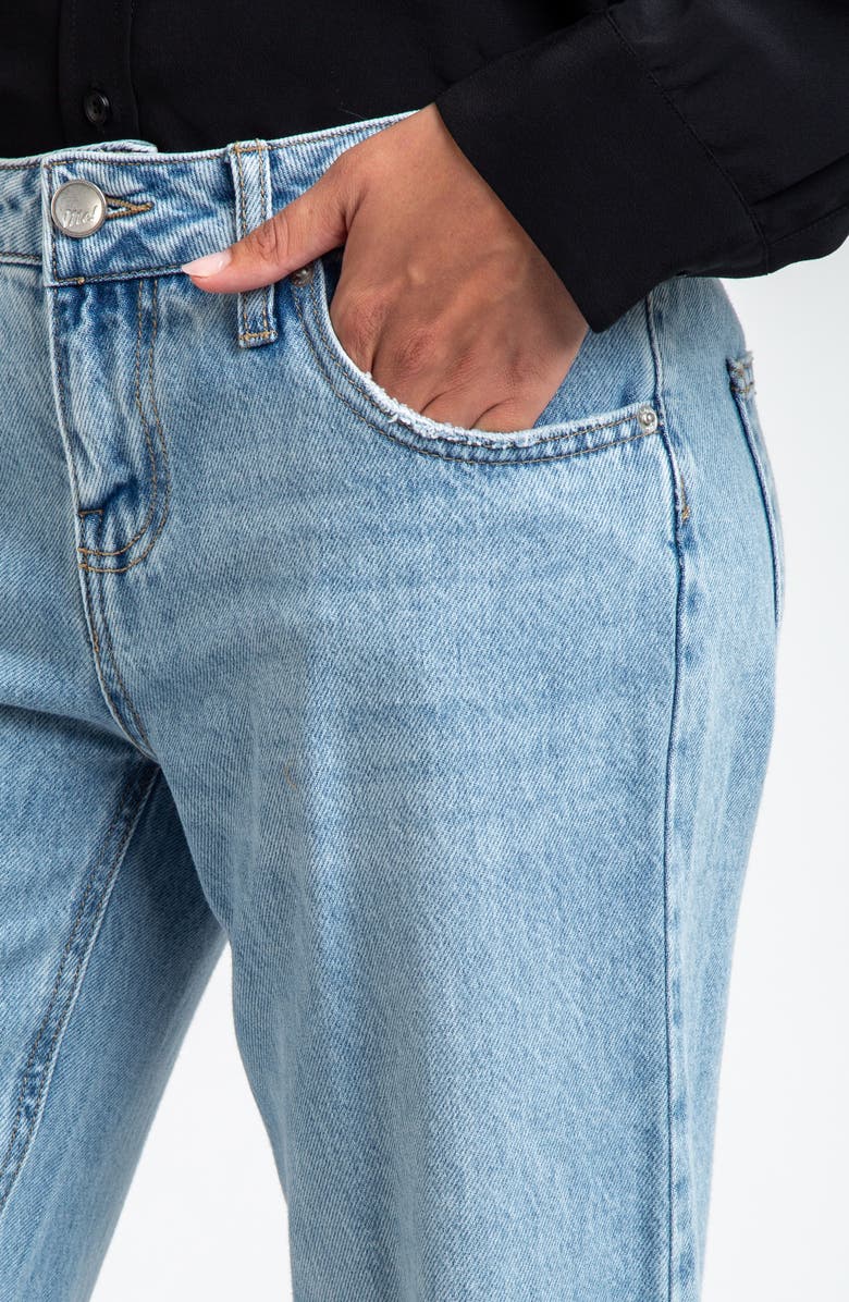 I Love Who I Am High Waist Kick Straight Leg Jeans, Alternate, color, Dark Blue/ Medium