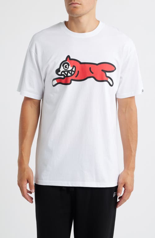 Icecream Mens White Running Dog Graphic-print Cotton-jersey T-shirt In White