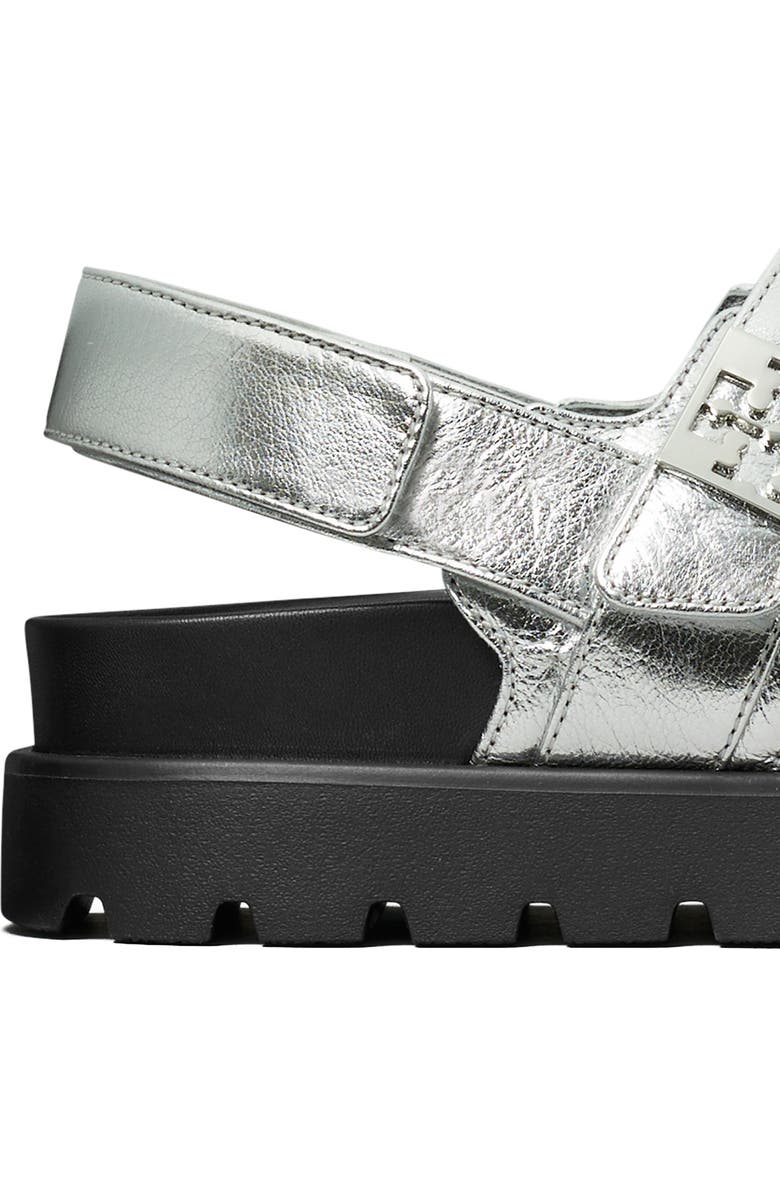 Tory Burch Mellow Sport Sandal, Alternate, color, Silver / Perfect Black