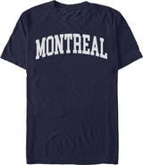 Lost Gods Men's Lost Gods Collegiate Montreal Name Logo Graphic T-Shirt