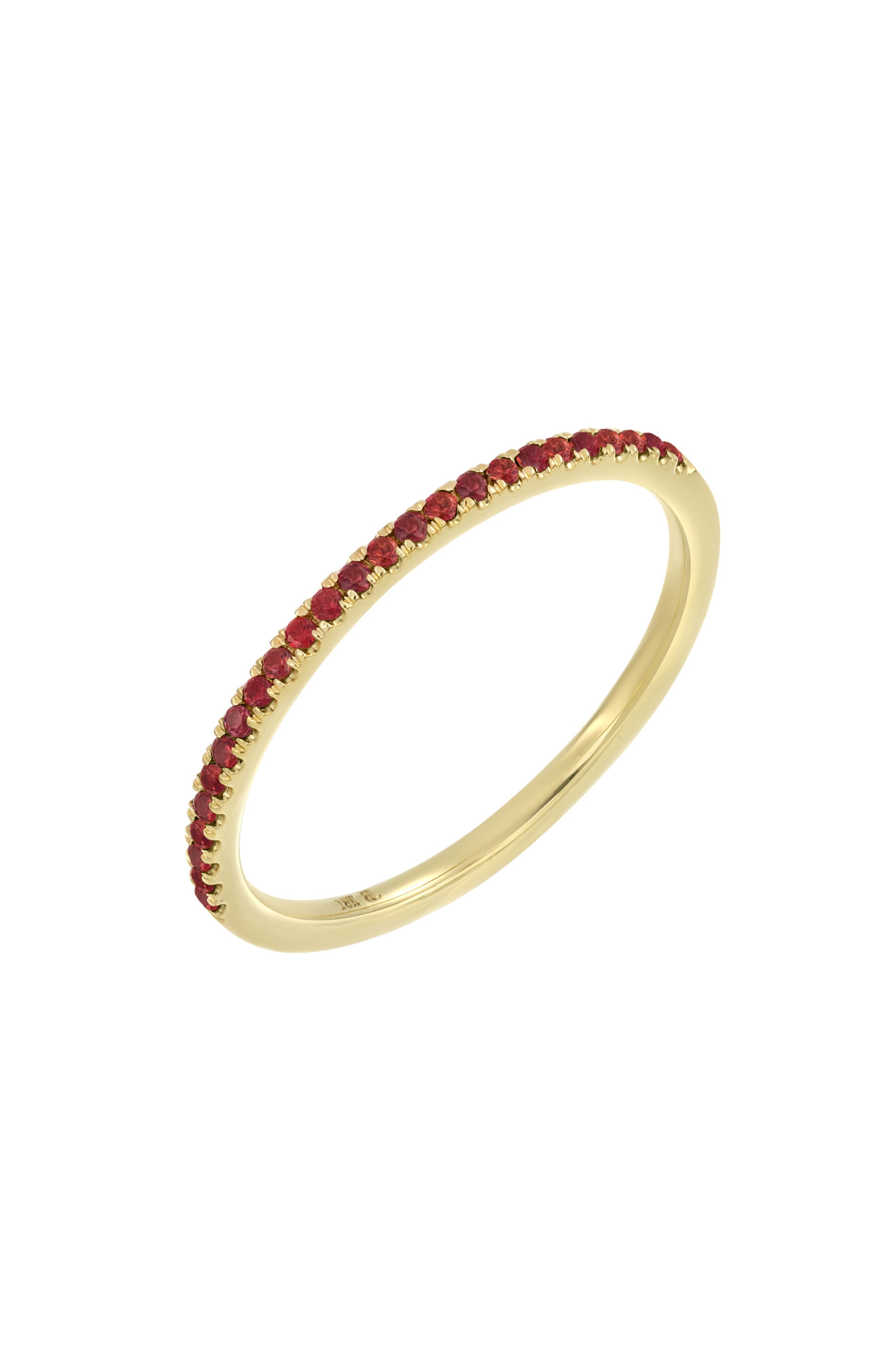 18K YG RED SAPPHIRE