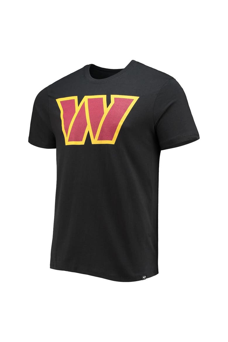 Men's '47 Black Washington Commanders Imprint Super Rival T-Shirt, Alternate, color, Black