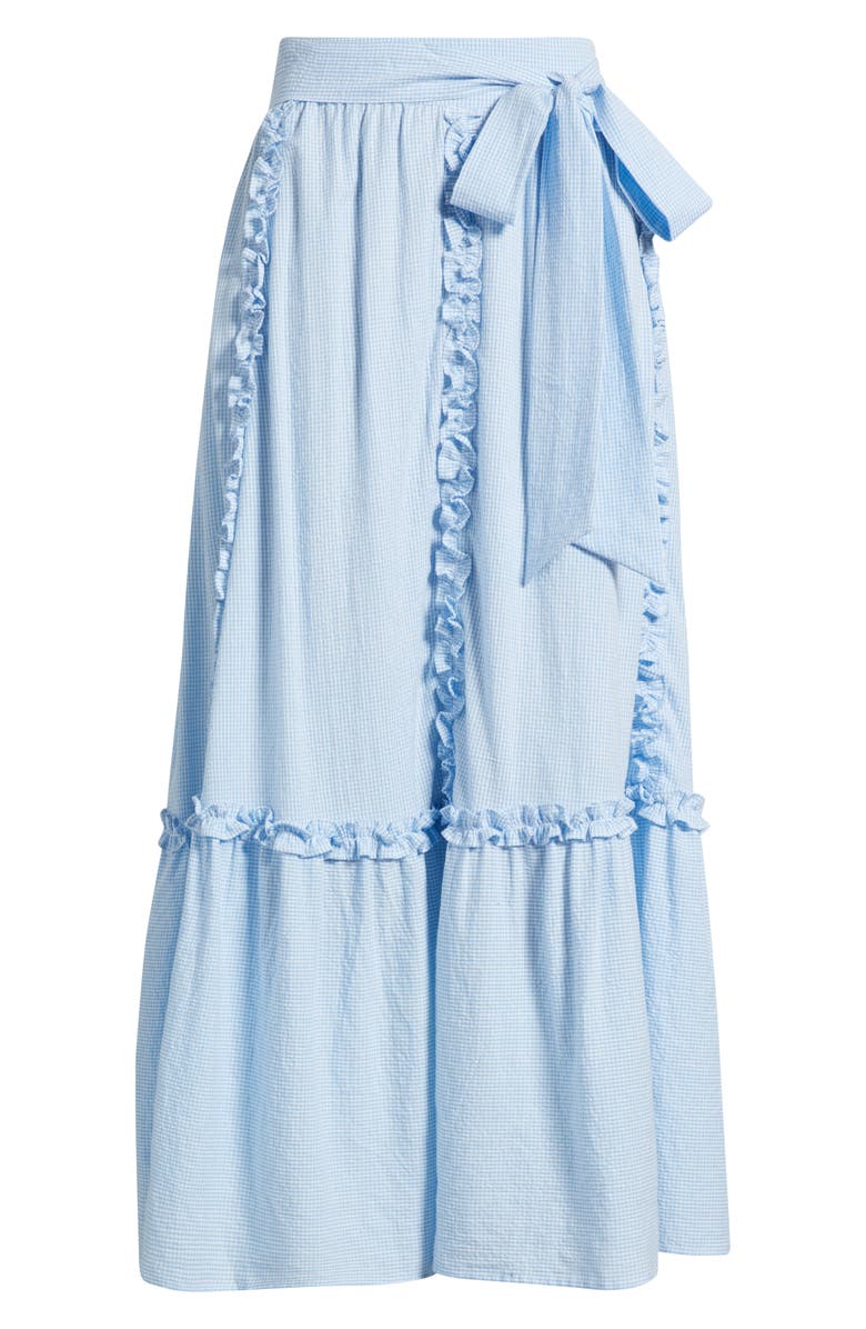 LOVE THE LABEL Elowen Side Tie Cotton Wrap Skirt, Alternate, color, 