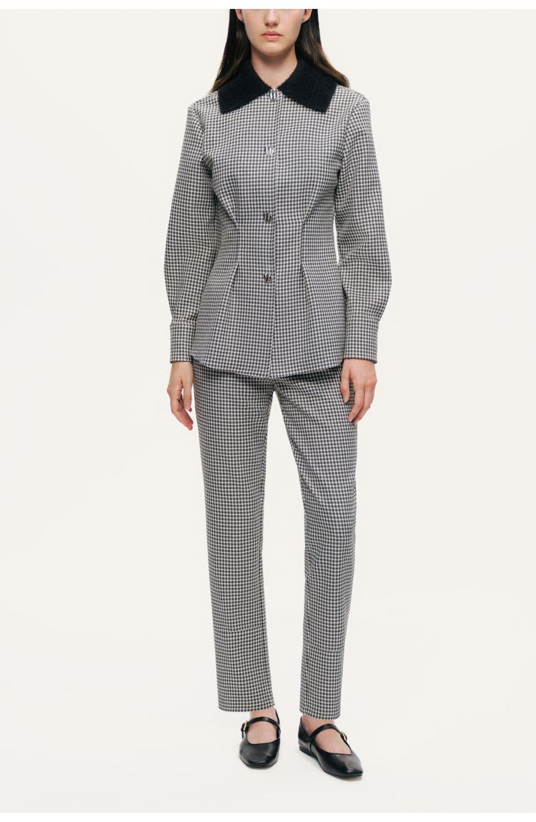 Nocturne Tailored Micro Check Cigarette Pants, Alternate, color, Multi-Colored