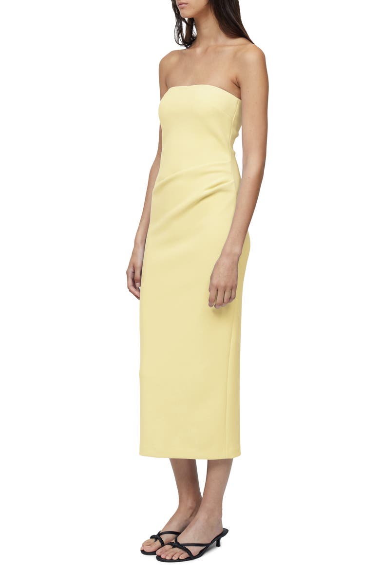 Karina Strapless Sheath Dress, Alternate, color, BUTTER YELLOW