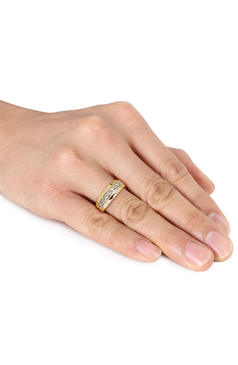 DELMAR Men's Diamond Wedding Band Ring - 0.495ct., Alternate, color, 