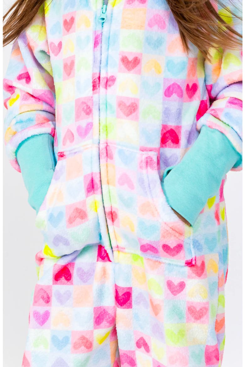 Love More  One-Piece   Plush Jumpsuit, Alternate, color, Multicolor