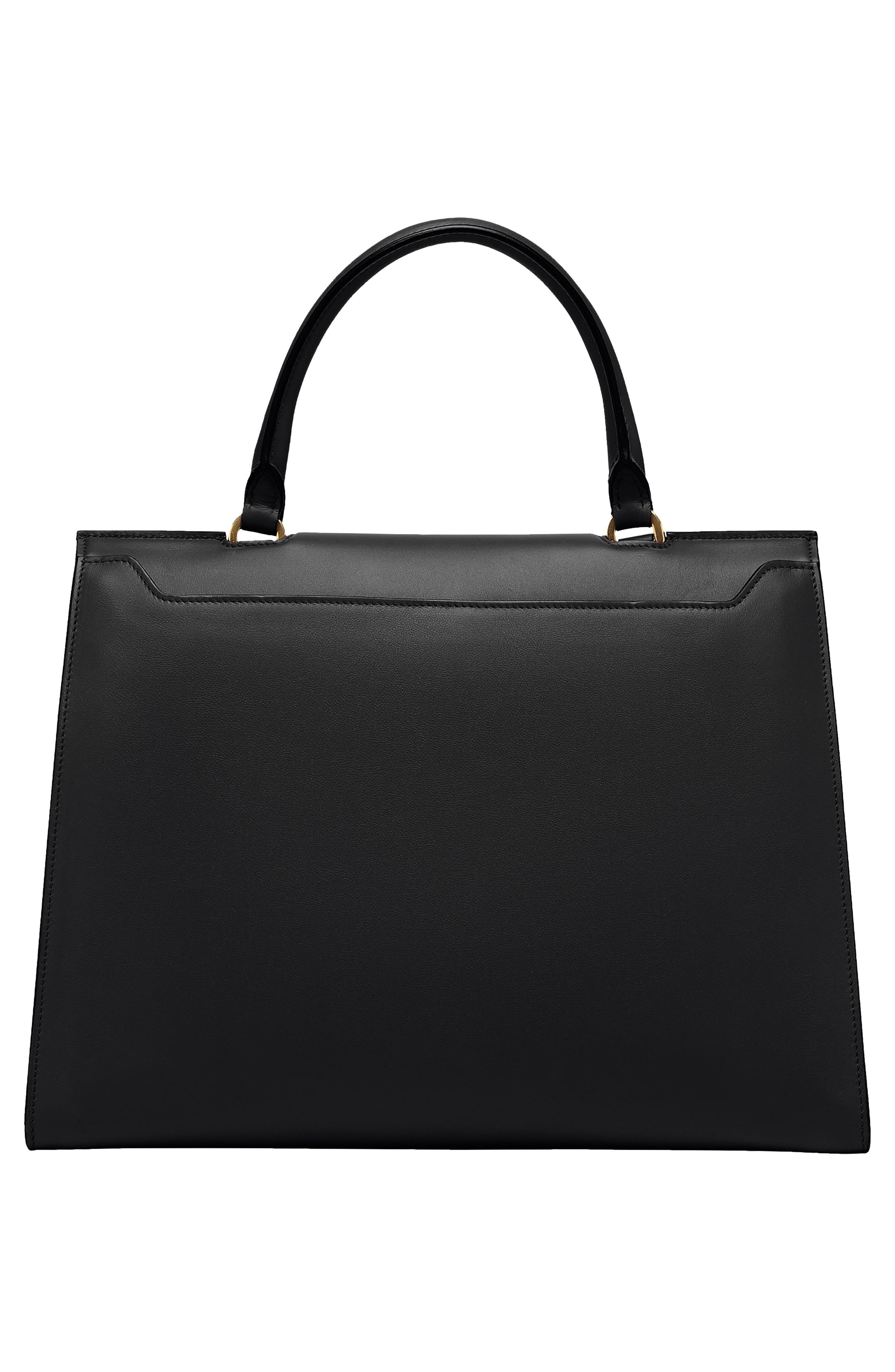 FERRAGAMO Salvatore Ferragamo Trifolio Leather Top Handle Bag, Alternate, color, 