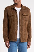 JASPER CLAY Textured Cotton Blend Shirt Jacket