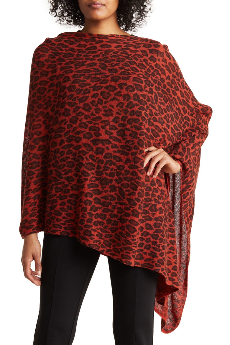 Animalier Poncho, Main, color, CINNAMON