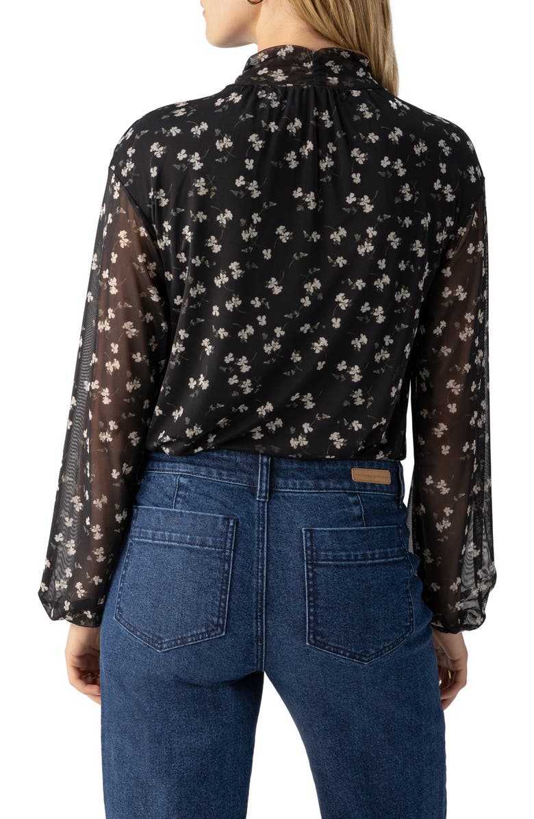 Sanctuary Isn't She Lovely Mock Neck Mesh Top, Alternate, color, 