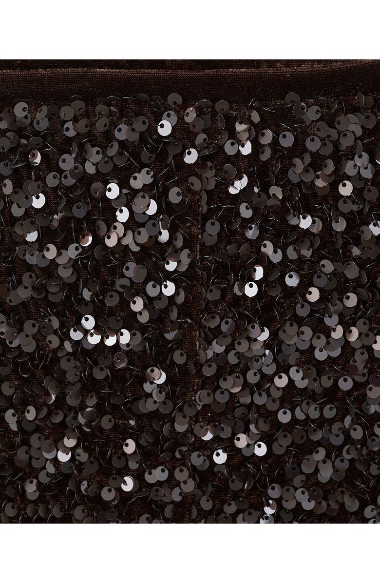 MANGO Velvet Sequin Shorts, Alternate, color, 