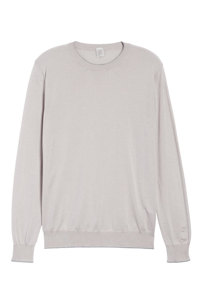 Merino Wool & Silk Tipped Sweater, Alternate, color, SAND