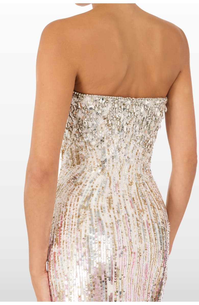 Jenny Packham Cesonia Embellished Strapless Maxi Dress, Alternate, color, Sugar