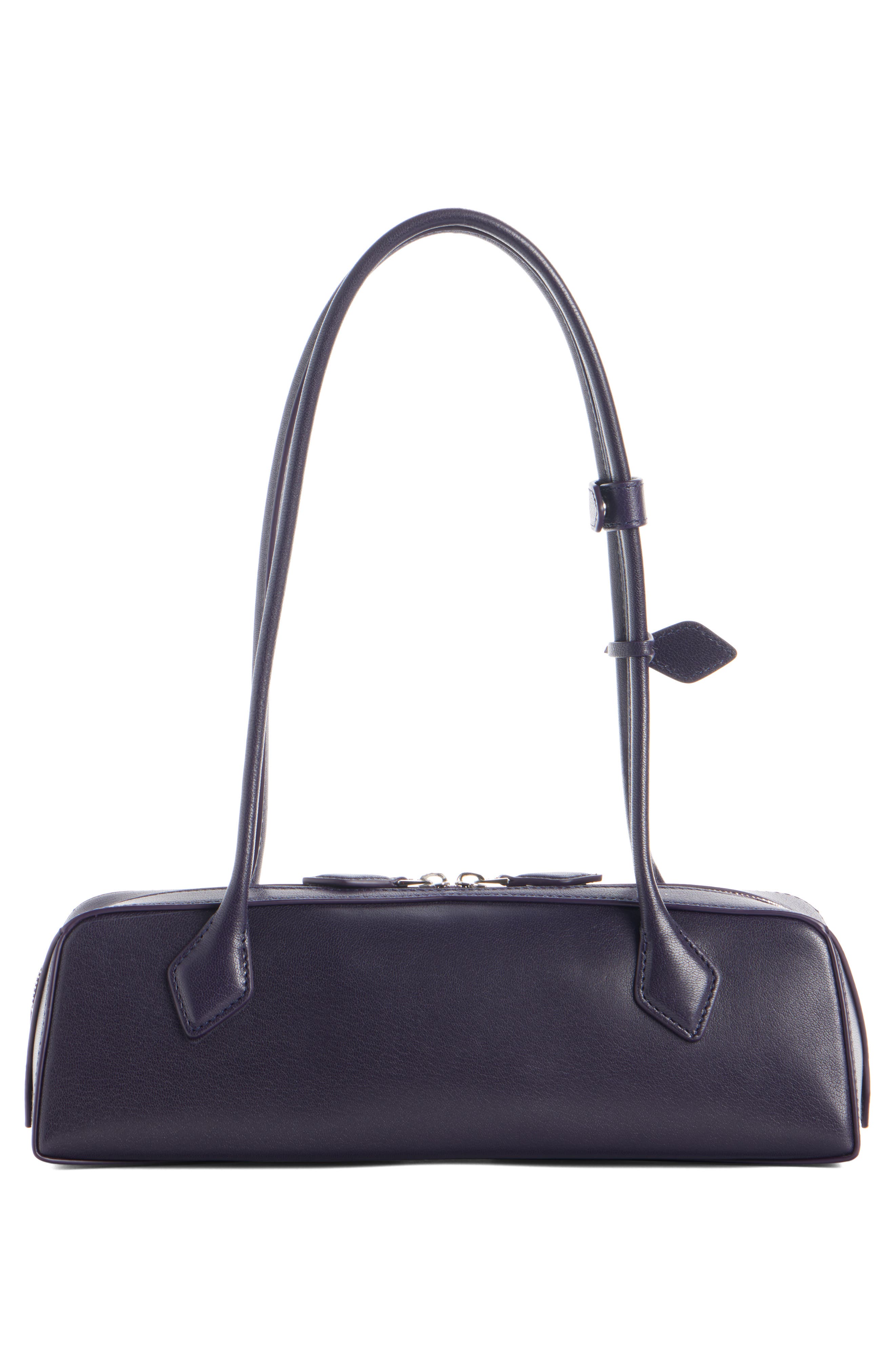 Alaïa Le Teckel Medium Shoulder Bag, Alternate, color, Aubergine