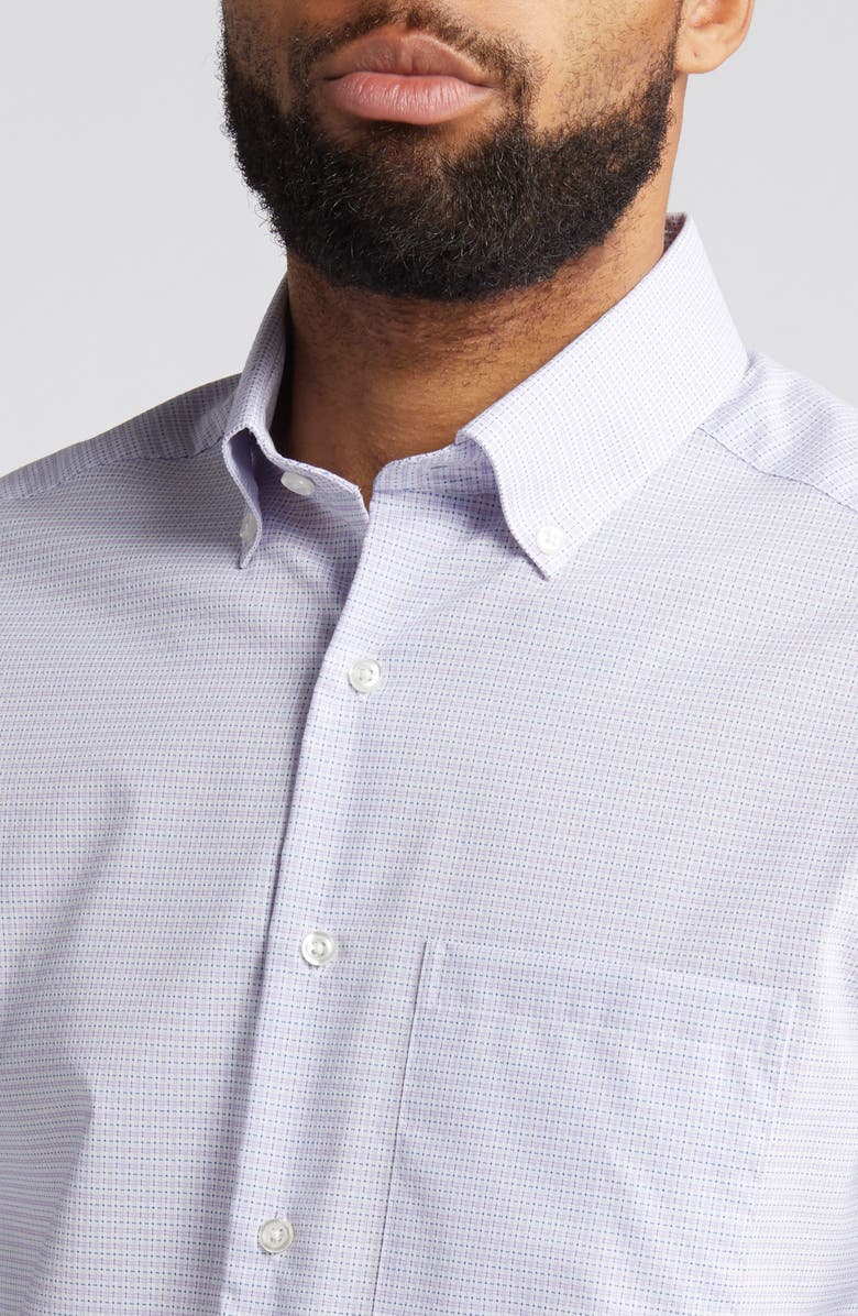 Scott Barber Dobby Check Stretch Button-Down Shirt, Alternate, color,