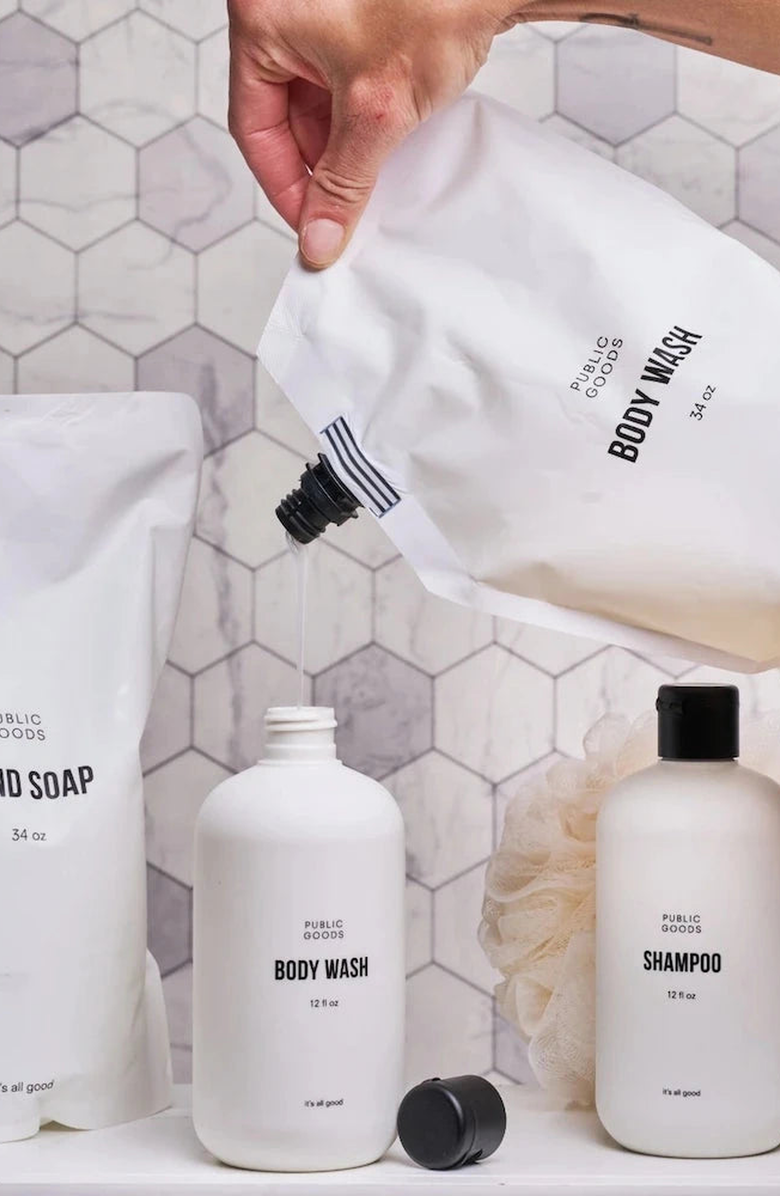 PUBLIC GOODS Body Wash and Refill Set, Alternate, color, White