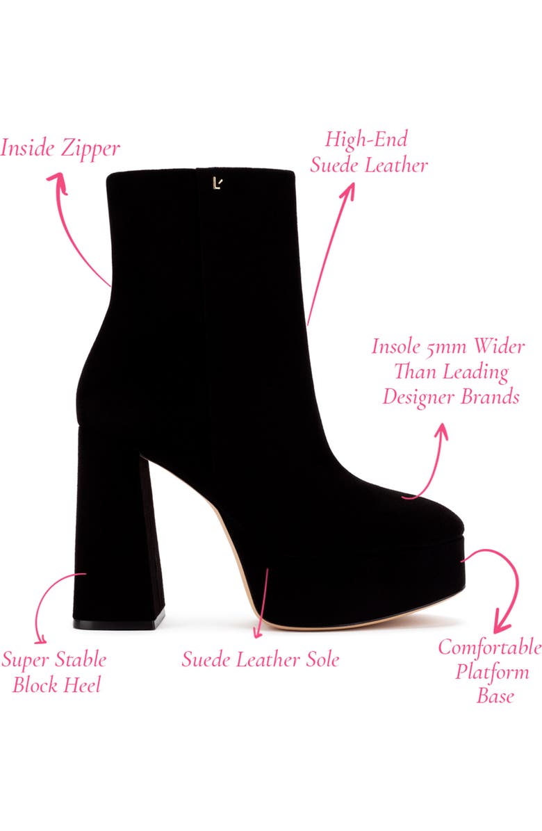 Larroudé Dolly Boot In Black Suede, Alternate, color,