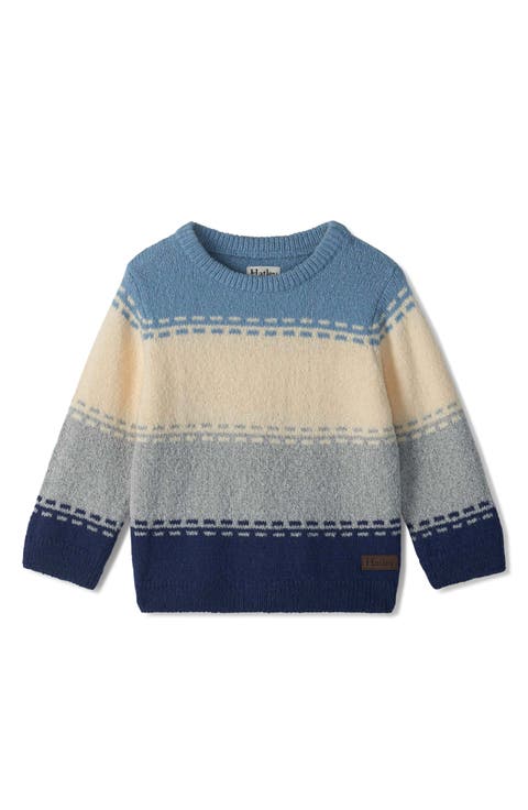 Colorblock Stripe Crewneck Sweater