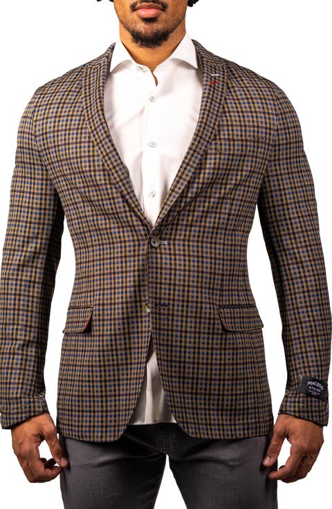 Gingham Unconstructed Knit Blazer