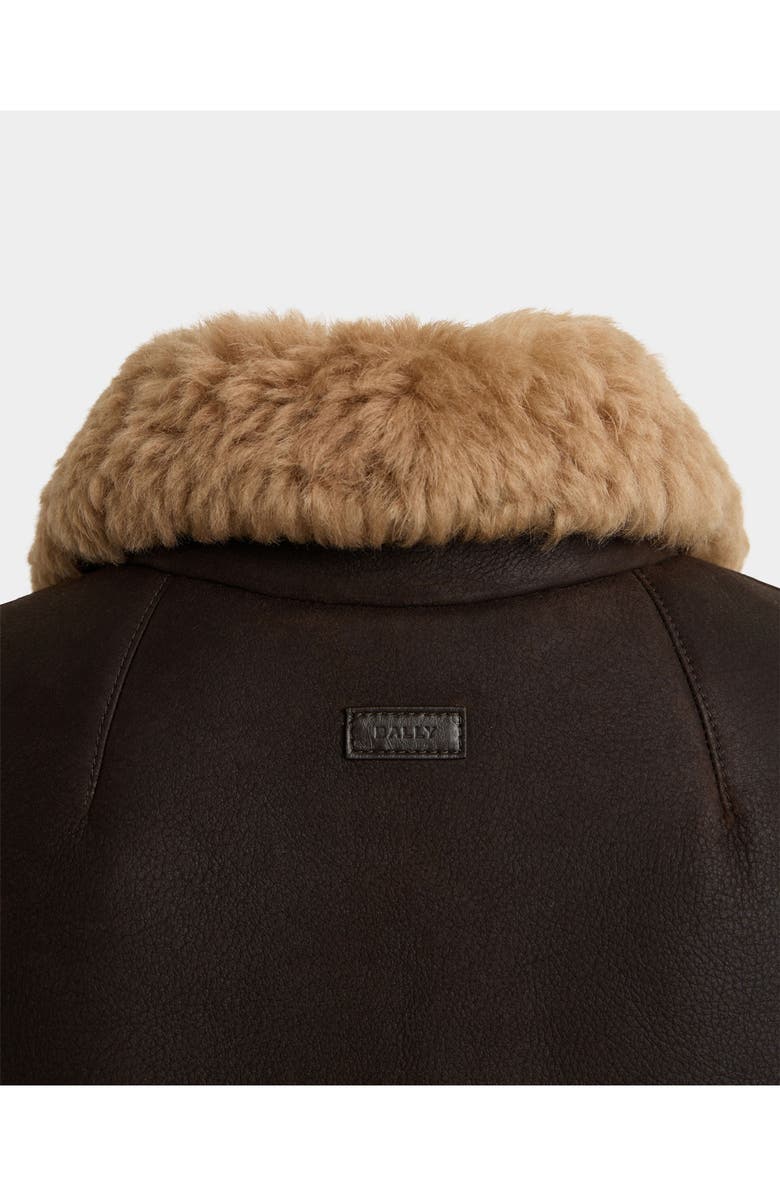 Bally Winter Capsule Vest in Leather And Shearling, Alternate, color, Brown