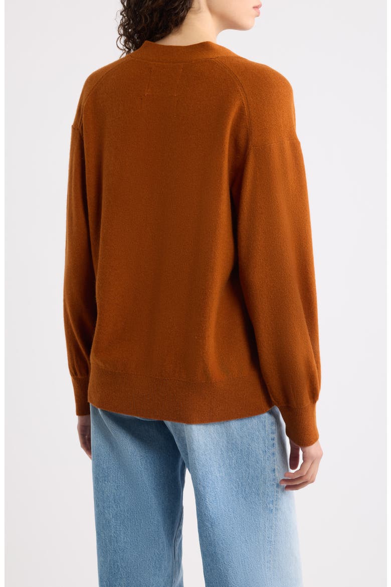 Wool & Cashmere Cardigan, Alternate, color, OCHRE