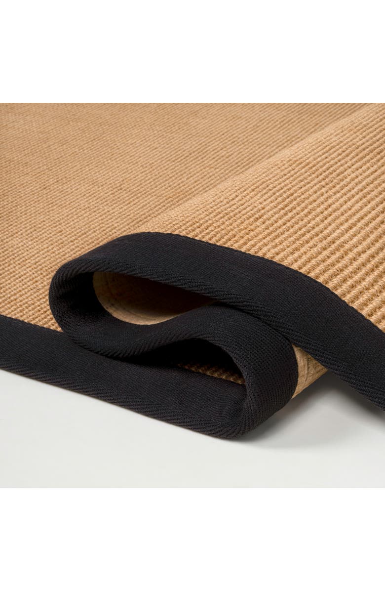 JONATHAN Y Camden Farmhouse Cottage Border Jute Area Rug, Alternate, color, Natural/Black