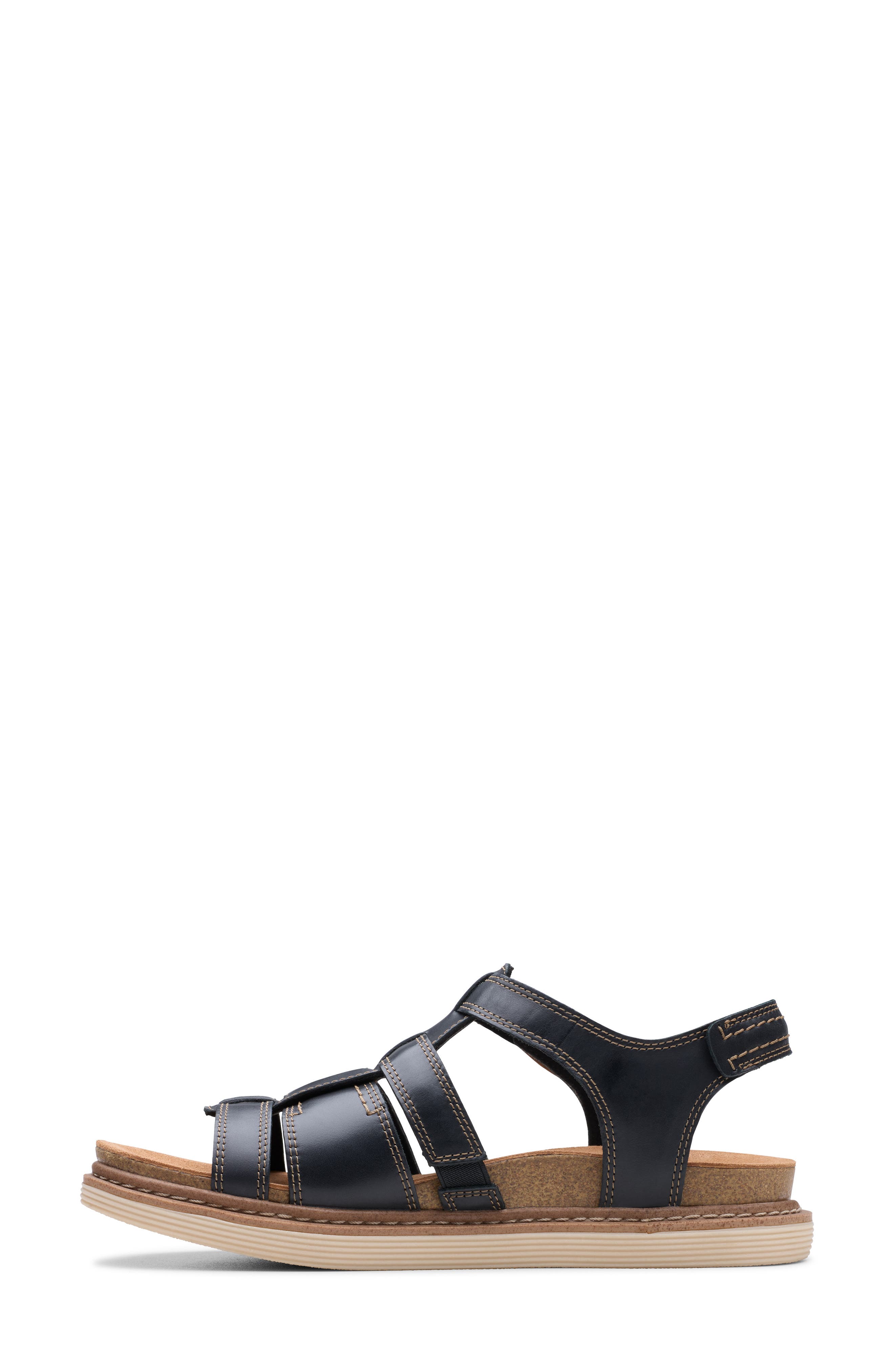 Clarks<sup>®</sup> Arwell Sun Cage Sandal, Alternate, color, Black Leather