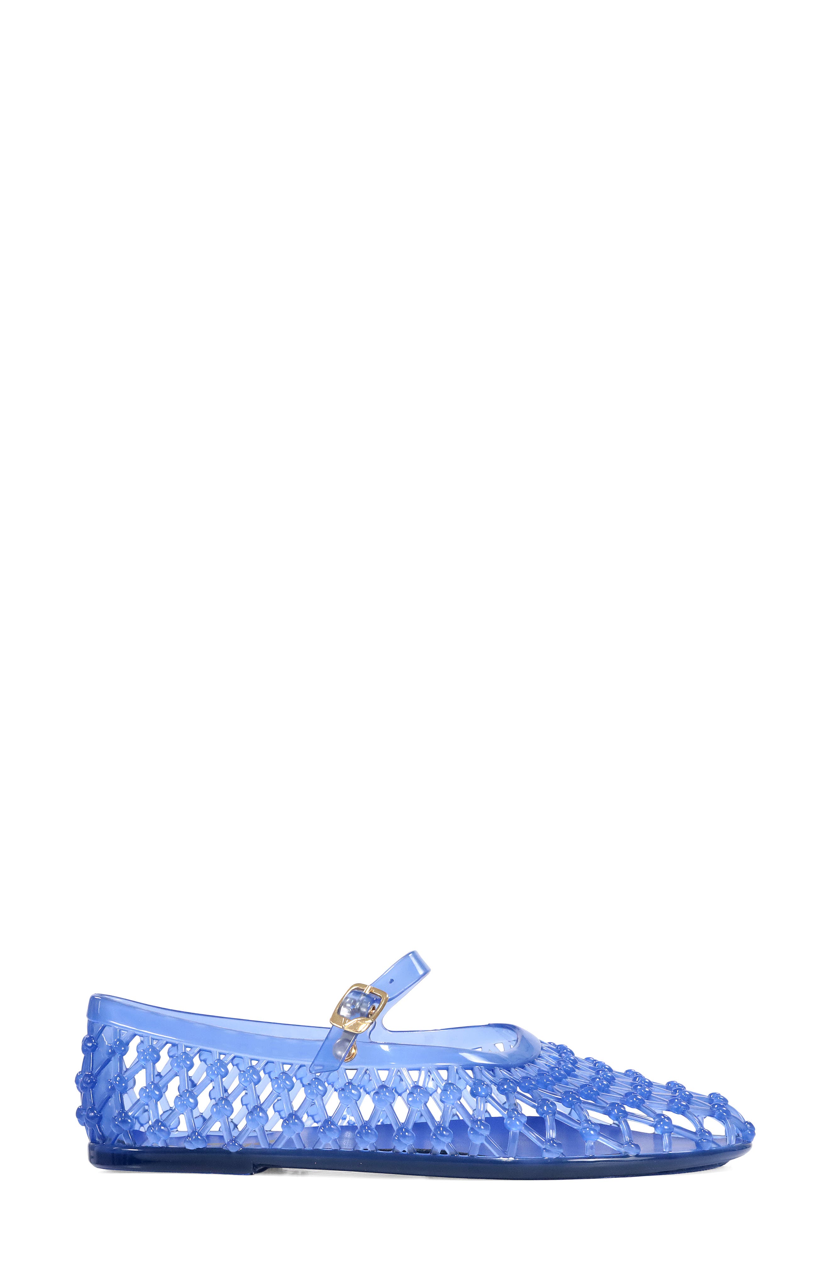 Angelica Mary Jane Jelly Flat, Alternate, color, NAVY BLUE PVC TRANSLUCENT