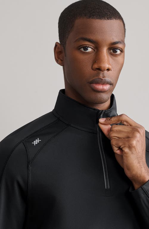 Rhone Rise Quarter Zip Pullover In Black