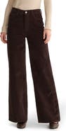 WARP+WEFT NCE High Waist Wide Leg Corduroy Jeans