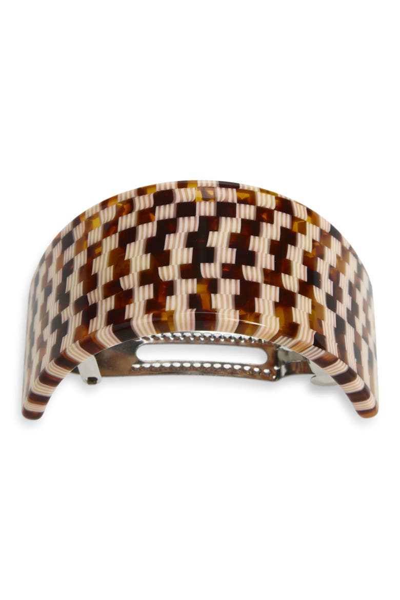French Pony Barrette, Main, color, TORTOISE CHECKER